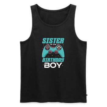 Schwester - Männer Premium Bio Tank Top - Schwarz - Vorne - AI Model Male 178 light (178cm)