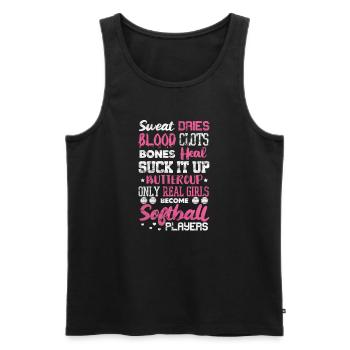 Softball - Männer Premium Bio Tank Top - Schwarz - Vorne - Michal (187cm)