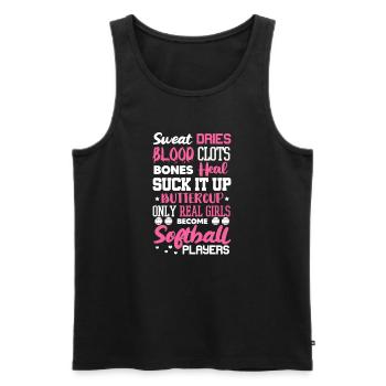 Softball Spieler Baseball Sport Pitcher Geschenk - Männer Premium Bio Tank Top - Schwarz - Vorne - Michal (187cm)
