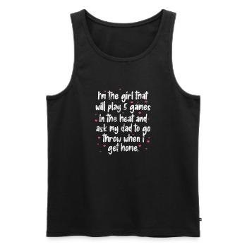 Softball - Männer Premium Bio Tank Top - Schwarz - Vorne - Michal (187cm)