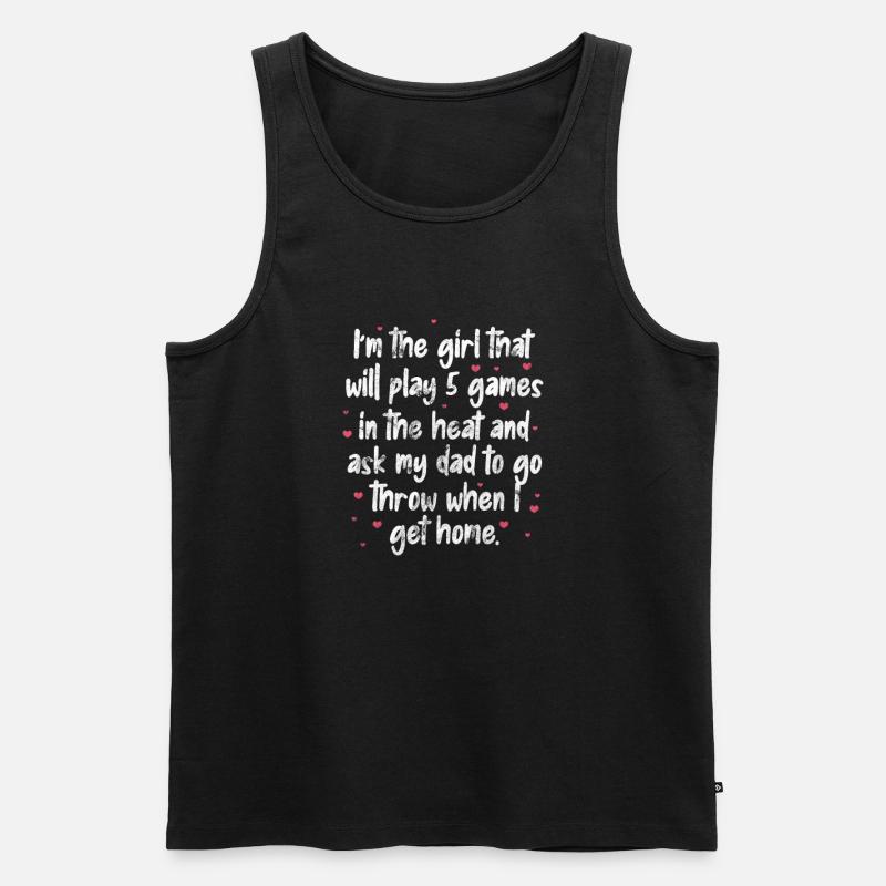 Softball - Männer Premium Bio Tank Top - Schwarz