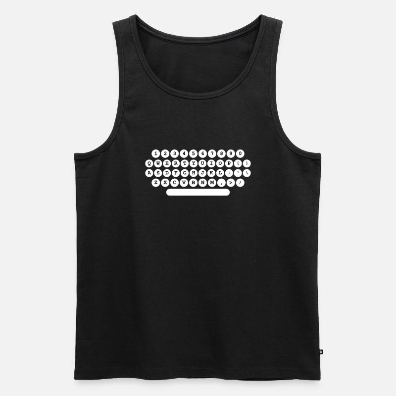 Author - Men's Premium Organic Tank Top - black