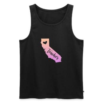Californie - Débardeur bio Premium Homme - noir - Devant - Michal (187cm)