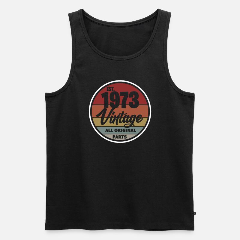 1973 - Männer Premium Bio Tank Top - Schwarz