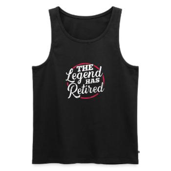 Retirement - Men's Premium Organic Tank Top - black - Front - Michal (187cm)