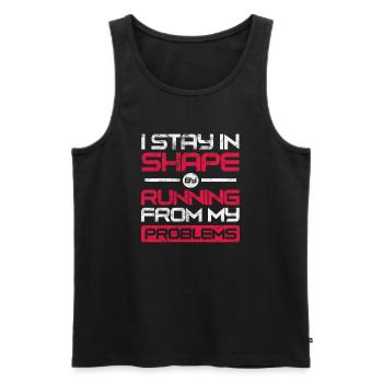 Running Runner Jogging Jogging Runner Gift - Men's Premium Organic Tank Top - black - Front - Michal (187cm)
