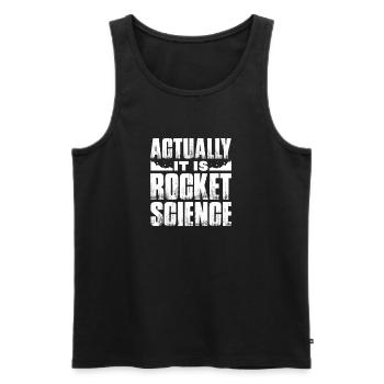 Space Engineer Aeronautical Engineer - Men's Premium Organic Tank Top - black - Front - AI Model Male 178 light (178cm)