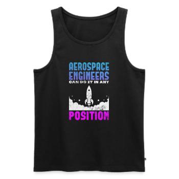 Space Engineer Aeronautical Engineer Gift - Men's Premium Organic Tank Top - black - Front - AI Model Male 178 light (178cm)