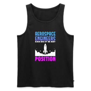 Space Engineer Aeronautical Engineer - Men's Premium Organic Tank Top - black - Front - AI Model Male 178 light (178cm)