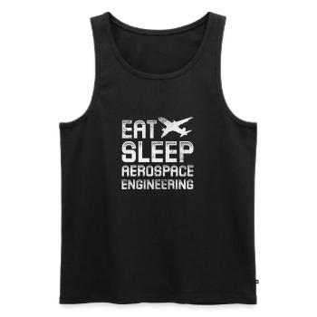 Space Engineer Aeronautical Engineer Gift - Men's Premium Organic Tank Top - black - Front - AI Model Male 178 light (178cm)