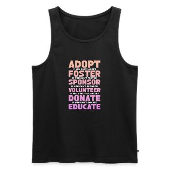 Animal Rescue - Men's Premium Organic Tank Top - black - Front - Michal (187cm)