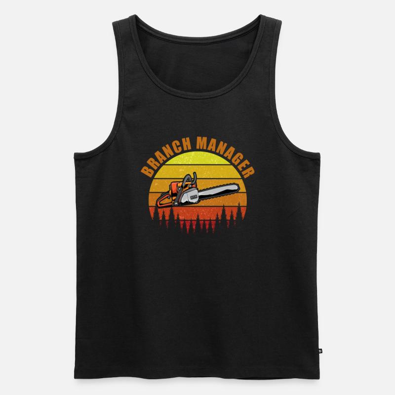 Baumpfleger - Männer Premium Bio Tank Top - Schwarz