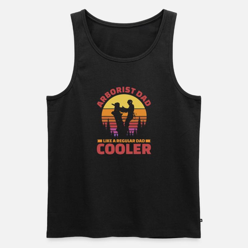 Baumpfleger Vater - Männer Premium Bio Tank Top - Schwarz