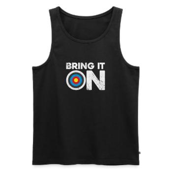 Archery Archer Archer Arrow Gift - Men's Premium Organic Tank Top - black - Front - Michal (187cm)
