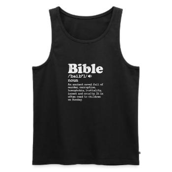 Atheist Atheism Anti Religion God Gift - Men's Premium Organic Tank Top - black - Front - Michal (187cm)