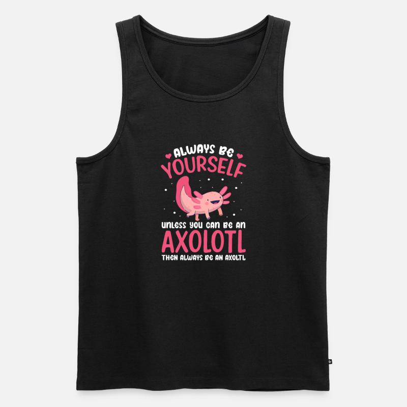 Axolotl - Männer Premium Bio Tank Top - Schwarz