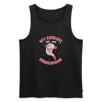 Axolotl Wassertier Wasser Geschenk - Männer Premium Bio Tank Top - Schwarz - Vorne - AI Model Male 178 light (178cm)