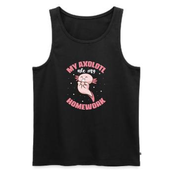 Axolotl - Débardeur bio Premium Homme - noir - Devant - AI Model Male 178 light (178cm)
