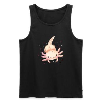 Axolotl - Débardeur bio Premium Homme - noir - Devant - AI Model Male 178 light (178cm)