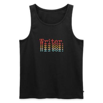 author - Men's Premium Organic Tank Top - black - Front - AI Model Male 178 light (178cm)