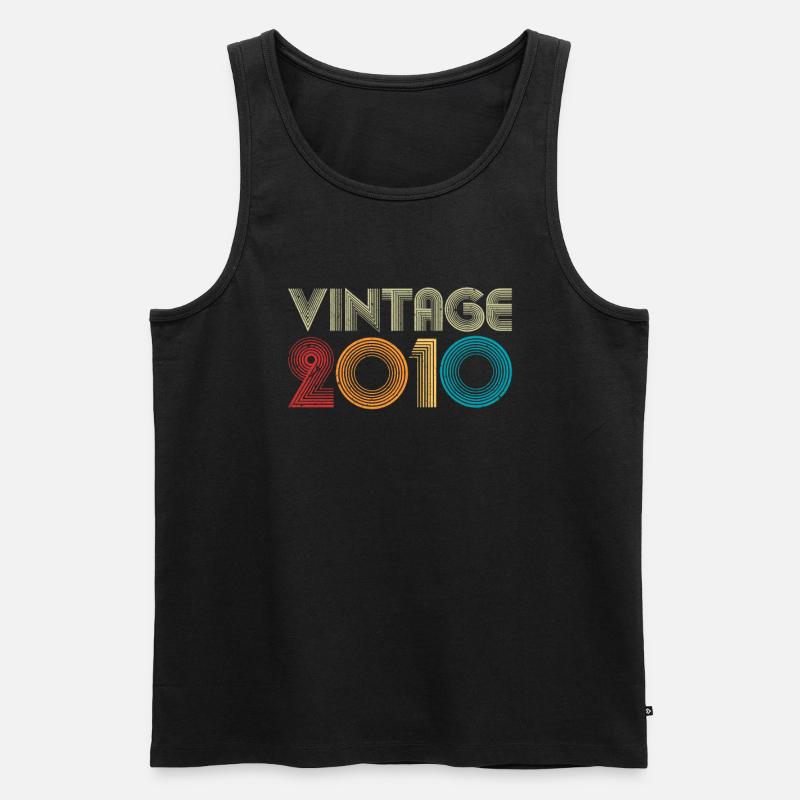 2010 - Männer Premium Bio Tank Top - Schwarz