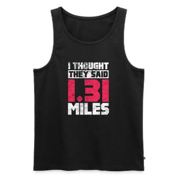Running Runner Jogging Jogging Runner Cadeau - Débardeur bio Premium Homme - noir - Devant - Michal (187cm)