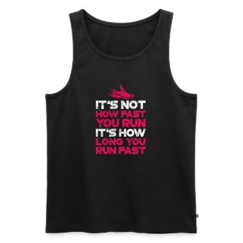 Running Runner Jogging Jogging Runner Cadeau - Débardeur bio Premium Homme - noir - Devant - Michal (187cm)