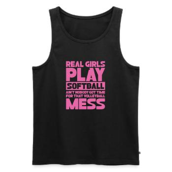 Joueur de softball Baseball Sport Pitcher Cadeau - Débardeur bio Premium Homme - noir - Devant - Michal (187cm)