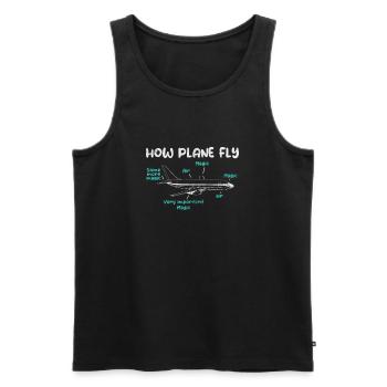 Space Engineer Aeronautical Engineer Gift - Men's Premium Organic Tank Top - black - Front - AI Model Male 178 light (178cm)