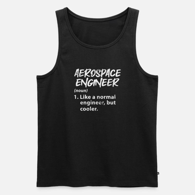 Space Engineer Aeronautical Engineer Gift - Men's Premium Organic Tank Top - black