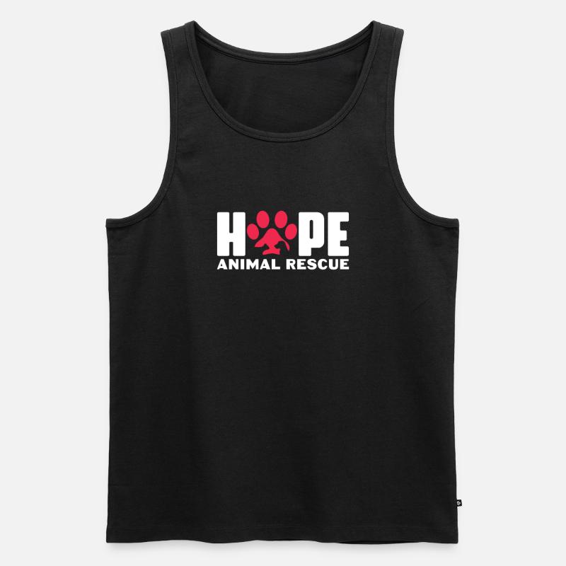 Tierrettung - Männer Premium Bio Tank Top - Schwarz