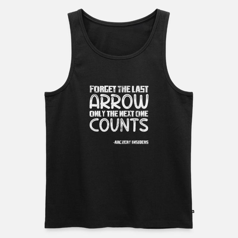 Bogenschiessen Bogenschütze Bogen Pfeil Geschenk - Männer Premium Bio Tank Top - Schwarz