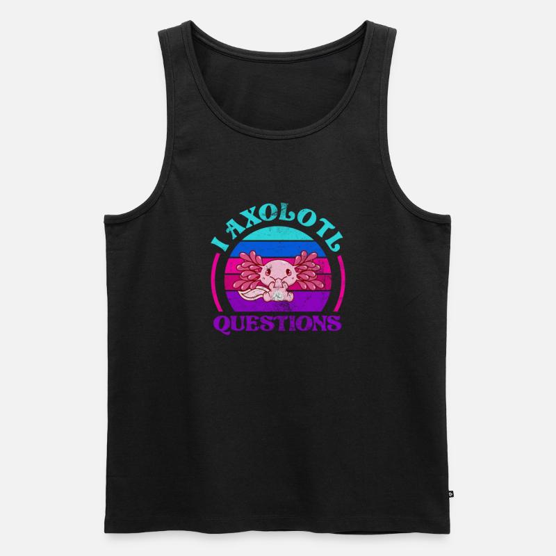 Axolotl Wassertier Wasser Geschenk - Männer Premium Bio Tank Top - Schwarz