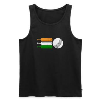 Cricket India Sports Cricket Bats Team Gift - Men's Premium Organic Tank Top - black - Front - Michal (187cm)