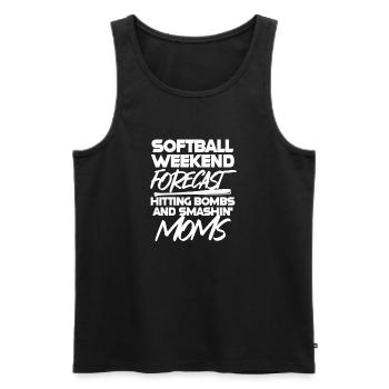 Joueur de softball Baseball Sport Pitcher Cadeau - Débardeur bio Premium Homme - noir - Devant - Michal (187cm)