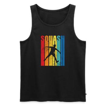 Squash Spieler Badminton Sport Geschenk - Männer Premium Bio Tank Top - Schwarz - Vorne - AI Model Male 178 light (178cm)