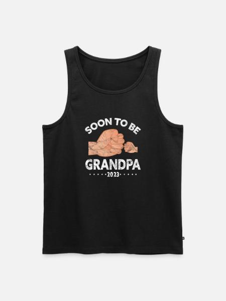 Schwangerschaft Opa - Männer Premium Bio Tank Top - Schwarz
