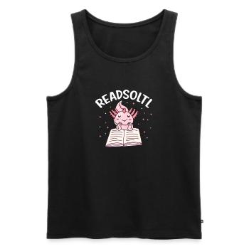 Axolotl - Débardeur bio Premium Homme - noir - Devant - AI Model Male 178 light (178cm)