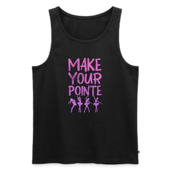 Ballett - Männer Premium Bio Tank Top - Schwarz - Vorne - AI Model Male 178 light (178cm)