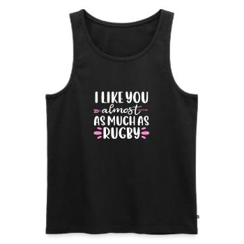 Rugby - Männer Premium Bio Tank Top - Schwarz - Vorne - Michal (187cm)
