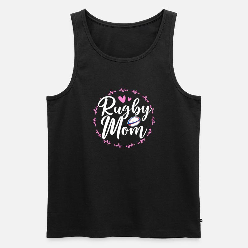 Rugby Mutter - Männer Premium Bio Tank Top - Schwarz