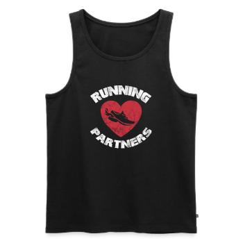 Running Runner Jogging Jogging Runner Cadeau - Débardeur bio Premium Homme - noir - Devant - Michal (187cm)