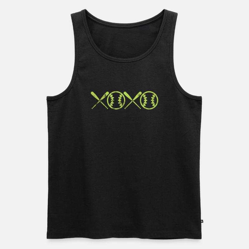Softball - Männer Premium Bio Tank Top - Schwarz
