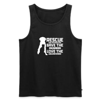 Animal Rescue - Men's Premium Organic Tank Top - black - Front - Michal (187cm)