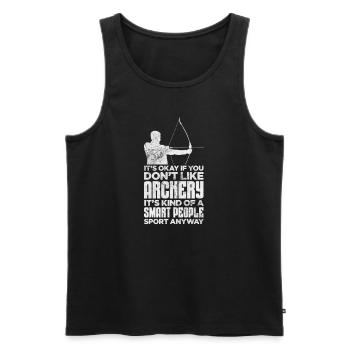 Archery Archer Archer Arrow Gift - Men's Premium Organic Tank Top - black - Front - Michal (187cm)