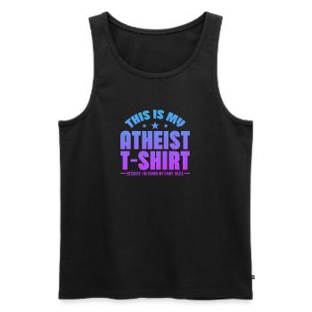 Atheist - Männer Premium Bio Tank Top - Schwarz - Vorne - Michal (187cm)