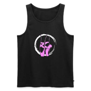 Ballet Ballerine Ballet Danseuse Danse Cadeau - Débardeur bio Premium Homme - noir - Devant - Michal (187cm)