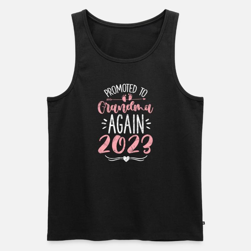 Schwangerschaft Oma - Männer Premium Bio Tank Top - Schwarz
