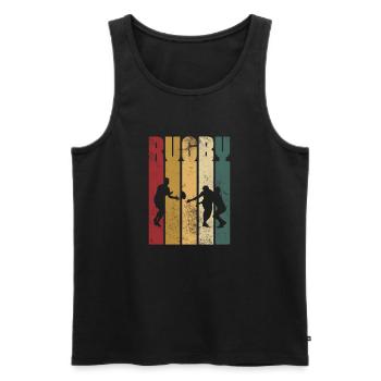 Rugby Club Rugbyteam Football Sport Cadeau - Débardeur bio Premium Homme - noir - Devant - Michal (187cm)