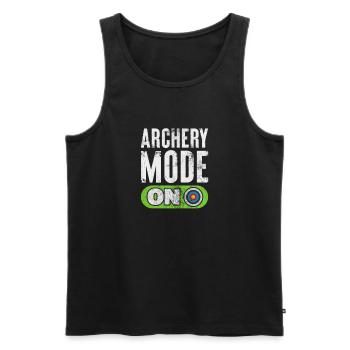 Bogenschiessen Bogenschütze Bogen Pfeil Geschenk - Männer Premium Bio Tank Top - Schwarz - Vorne - Michal (187cm)